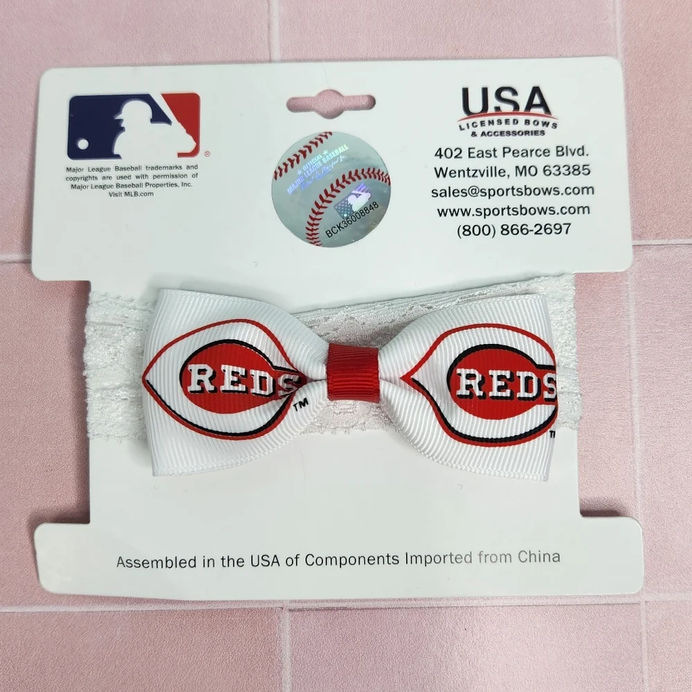 Cincinnati Reds Kids Hair Bow Accessory